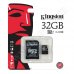 Kingston, Canvas, Select Plus, microSD,  32GB, Class 10, V10, A1, карта памет +SD адаптер