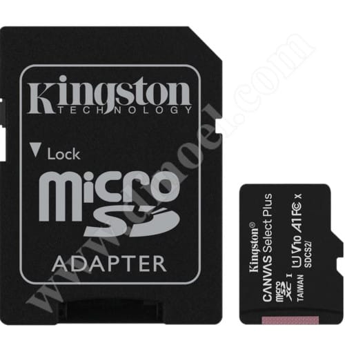 Kingston, Canvas, Select Plus, microSD, 256GB, Class 10, V10, A1, карта памет, +SD адаптер