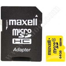 Maxell, ECOdata, microSD,  64GB, Class 10, V10, карта памет, +SD адаптер