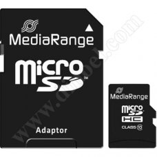 MediaRange, microSD,   8GB, Class 10, V10, карта памет, +SD адаптер