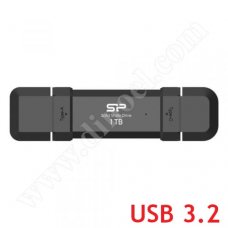 SSD Silicon Power, DS72, 1TB, USB 3.2, Type-C, Flash Drive, Black