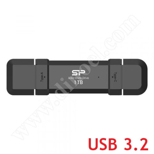 SSD Silicon Power, DS72, 1TB, USB 3.2, Type-C, Flash Drive, Black