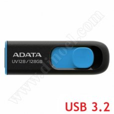Adata, UV128, 128GB, USB 3.2, Flash Drive, Black + Blue Adata, UV128, 128GB, USB 3.2, Flash Drive, Black + Blue