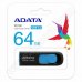 Adata, UV128,  64GB, USB 3.2, Flash Drive, Black + Blue
