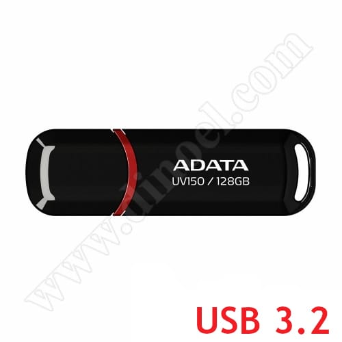 Adata, UV150, 128GB, USB 3.2, Flash Drive, Black + Red