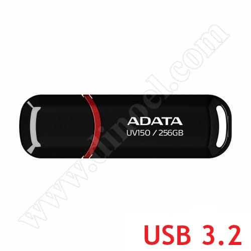 Adata, UV150, 256GB, USB 3.2, Flash Drive, Black + Red