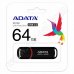 Adata, UV150,  64GB, USB 3.2, Flash Drive, Black + Red
