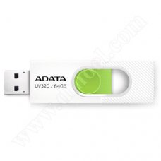 Adata, UV320, 64GB, USB 3.2, Flash Drive, White + Green Adata, UV320, 64GB, USB 3.2, Flash Drive, White + Green