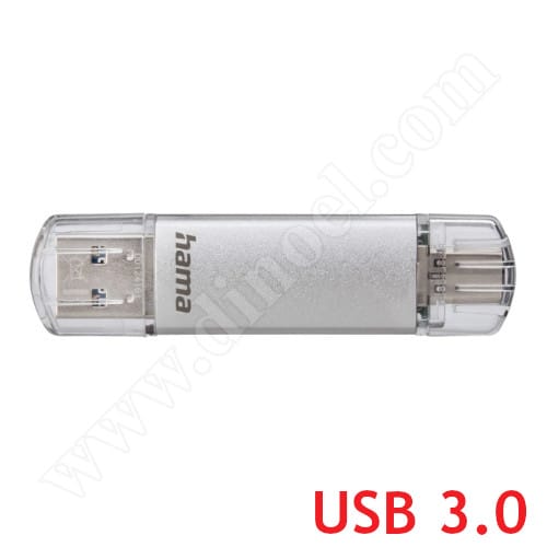 Hama, C-Laeta,  64GB, Type-C, USB 3.1, Flash Drive, Silver