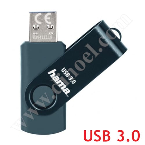 Hama, Rotate, 256GB, USB 3.0, Flash Drive, , Petrol + Blue