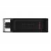 Kingston, DataTraveler, DT 70, 128GB, USB Type-C 3.2, Flash Drive, Black