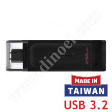Kingston, DataTraveler, DT 70, 256GB, USB Type-C 3.2, Flash Drive, Black Kingston, DataTraveler, DT 70, 256GB, USB Type-C 3.2, Flash Drive, Black