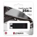 Kingston, DataTraveler, DT 70, 256GB, USB Type-C 3.2, Flash Drive, Black