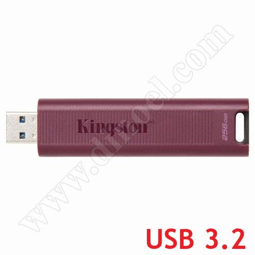 Kingston, DataTraveler, DT MAX, 256GB, USB Type-A 3.2, Flash Drive, Purple-Black
