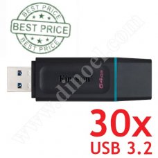 Kingston, DataTraveler, DTX, Exodia, 64GB, USB 3.2, Flash Drive, Black + Teal, 30бр. Kingston, DataTraveler, DTX, Exodia, 64GB, USB 3.2, Flash Drive, Black + Teal, 30бр.