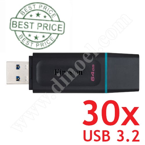 Kingston, DataTraveler, DTX, Exodia,  64GB, USB 3.2, Flash Drive, Black + Teal, 30бр.