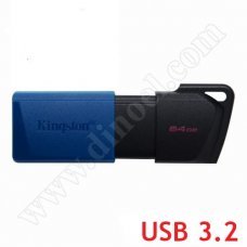 Kingston, DataTraveler, DTX, Exodia M, 64GB, USB 3.2, Flash Drive, Black + Blue Kingston, DataTraveler, DTX, Exodia M, 64GB, USB 3.2, Flash Drive, Black + Blue