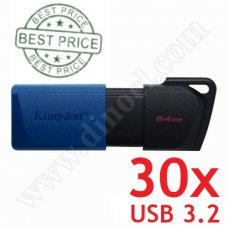 Kingston, DataTraveler, DTX, Exodia M, 64GB, USB 3.2, Flash Drive, Black + Blue, 30бр. Kingston, DataTraveler, DTX, Exodia M, 64GB, USB 3.2, Flash Drive, Black + Blue, 30бр.