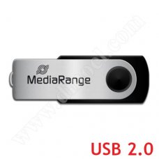 MediaRange,   4GB, MR907, USB 2.0, Flash Drive, Black-Silver