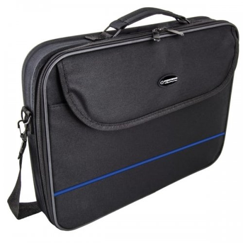 Чанта Esperanza, Classic, ET101B, 15.6", Black+Blue, текстил