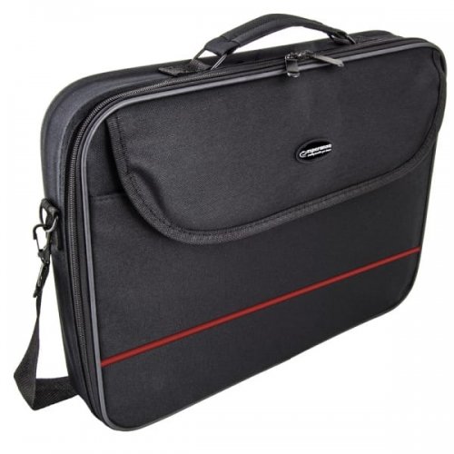 Чанта Esperanza, Classic, ET101R, 15.6", Black+Red, текстил