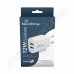 Адаптер захранване MediaRange 12W, 2x USB-A, бял, MRMA114