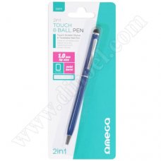 Писалка за капацитивен екран Omega, Touch & Ball, Metal, Blue