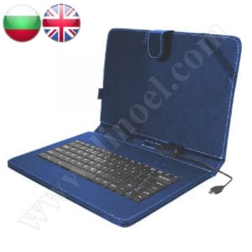 Клавиатура за таблет Stylus, MID07-004, 7", USB, microUSB, Blue-Black