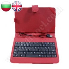Клавиатура за таблет Stylus, MID07-002, 7", USB, microUSB, Red-Black
