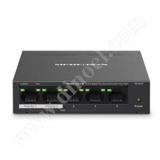 Mercusys, MS105GP, 10/100/1000MB, 4-Port PoE+, мрежов суич, разклонител 