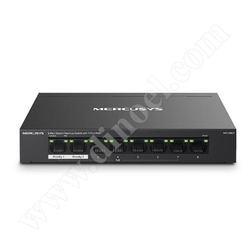 Mercusys, MS108GP, 10/100/1000MB, 7-Port PoE+, мрежов суич, разклонител