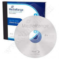 BD-R MediaRange, DL, 50GB, 6X, Jewel case