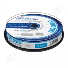 BD-R MediaRange, Inkjet Printable, DL, 50GB, 6X, Cake box 10бр. 