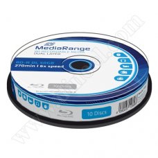BD-R MediaRange, DL, 50GB, 6X, Cake box 10бр. 