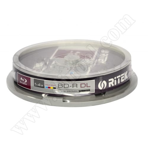BD-R RiTEK, DL, 50GB, 6X, Cake box 10бр. 