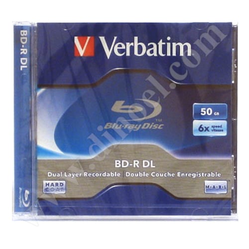 BD-R Verbatim, Hard Coat, DL, 50GB, 6X, Jewel case 1бр.