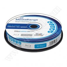 BD-R MediaRange, Inkjet Printable, 25GB, 6X, Cake box 10бр.