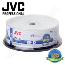 BD-R JVC, Professional, Inkjet Printable, Photo Glossy, Waterproof, Archival 25GB, 6X, Cake box 25бр.