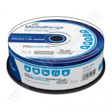 BD-R MediaRange, Inkjet Printable, 25GB, 6X, Cake box 25бр. 