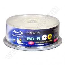 BD-R RiDATA, Inkjet Printable, 25GB, 4X, Cake box 25бр. 