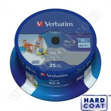 BD-R Verbatim, Inkjet Printable, Hard Coat, 25GB, 6X, Cake box 25бр. 