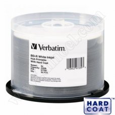BD-R Verbatim, Inkjet Printable, Hard Coat, LTH, 25GB, 6X, Cake box 50бр.