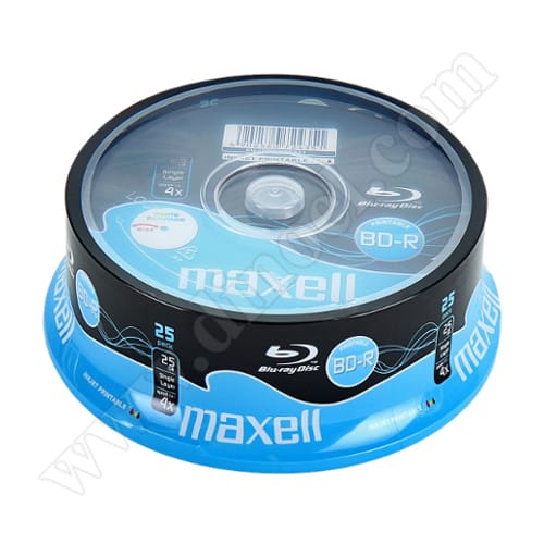 BD-R Maxell, Inkjet Printable, 25GB, 4X, Cake box 25бр.