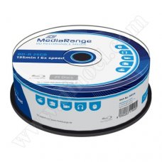 BD-R MediaRange, 25GB, 6X, Cake box 25бр. 