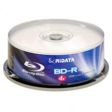 BD-R RiDATA, Ritek, 25GB, 4X, Cake box 10бр. 