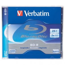 BD-R Verbatim, Hard Coat, M.A.B.L, 25GB, 2X, Jewel case, опаковка 5бр.