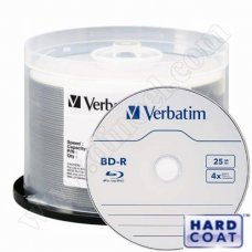BD-R Verbatim, Hard Coat, LTH, 25GB, 4X, Cake box 50бр. 