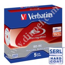BD-RE Verbatim, 25GB, 2X, Jewel case 5бр. 