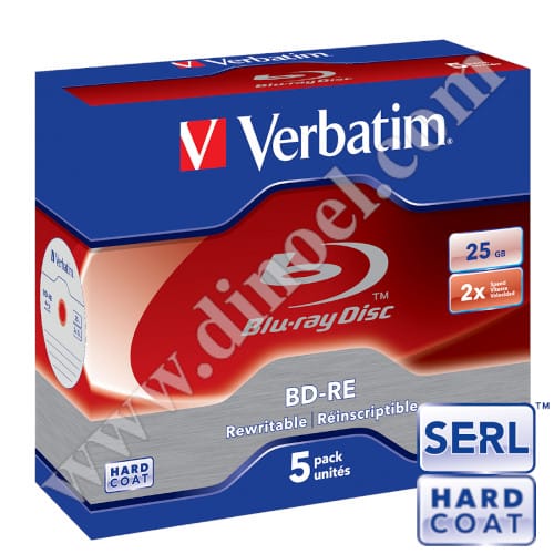 BD-RE Verbatim, 25GB, 2X, Jewel case 5бр. 