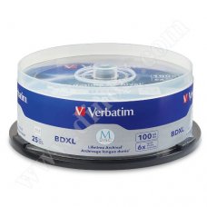 M-Disc, BD-R, Verbatim, Lifetime Archival, XL, 100GB, 6X, Cake box 25бр.